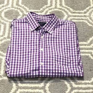 Charles Tyrwhitt Button Down Shirt Men's Medium Non-Iron Slim Fit Weekend Purple